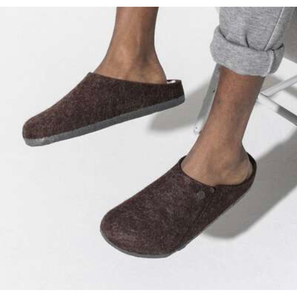 Birkenstock Zermatt Wool Shearling Mule Slipper In Mocha Size 45 Lounge Sleep
